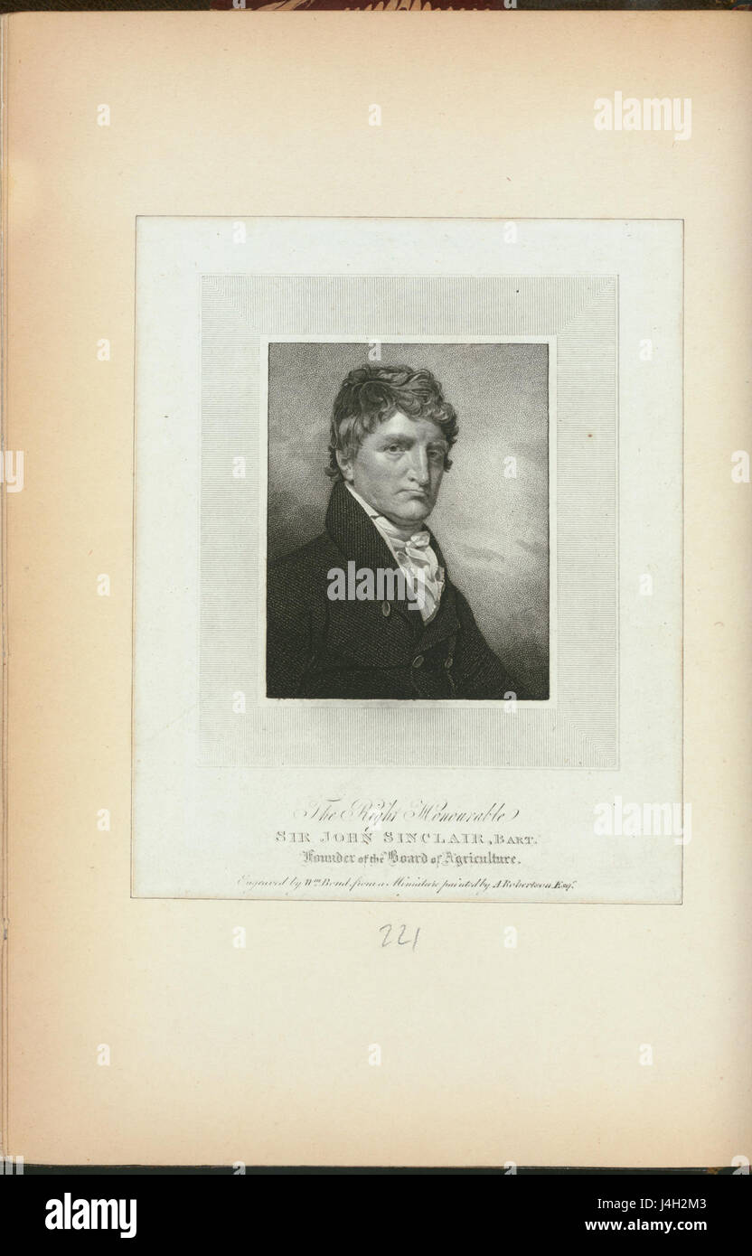 Sir John Sinclair, Bart., founder of the Board of Agriculture (NYPL Hades 255330 431241) Stock Photo