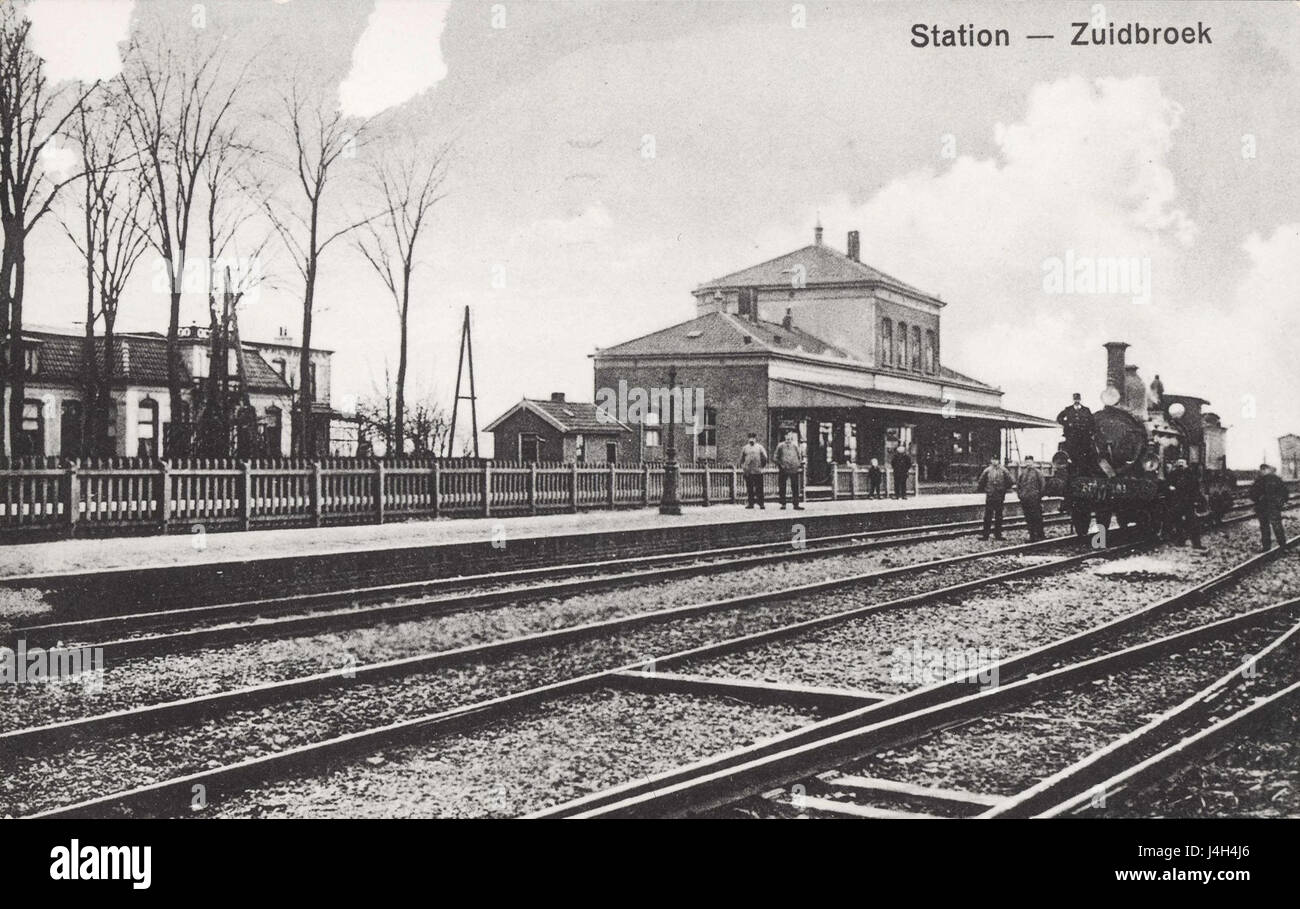 Station Zuidbroek 1900 Stock Photo - Alamy