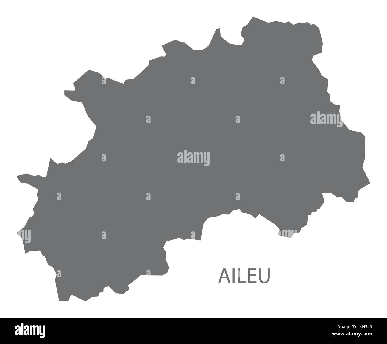 Aileu East Timor map grey illustration silhouette Stock Vector Image ...