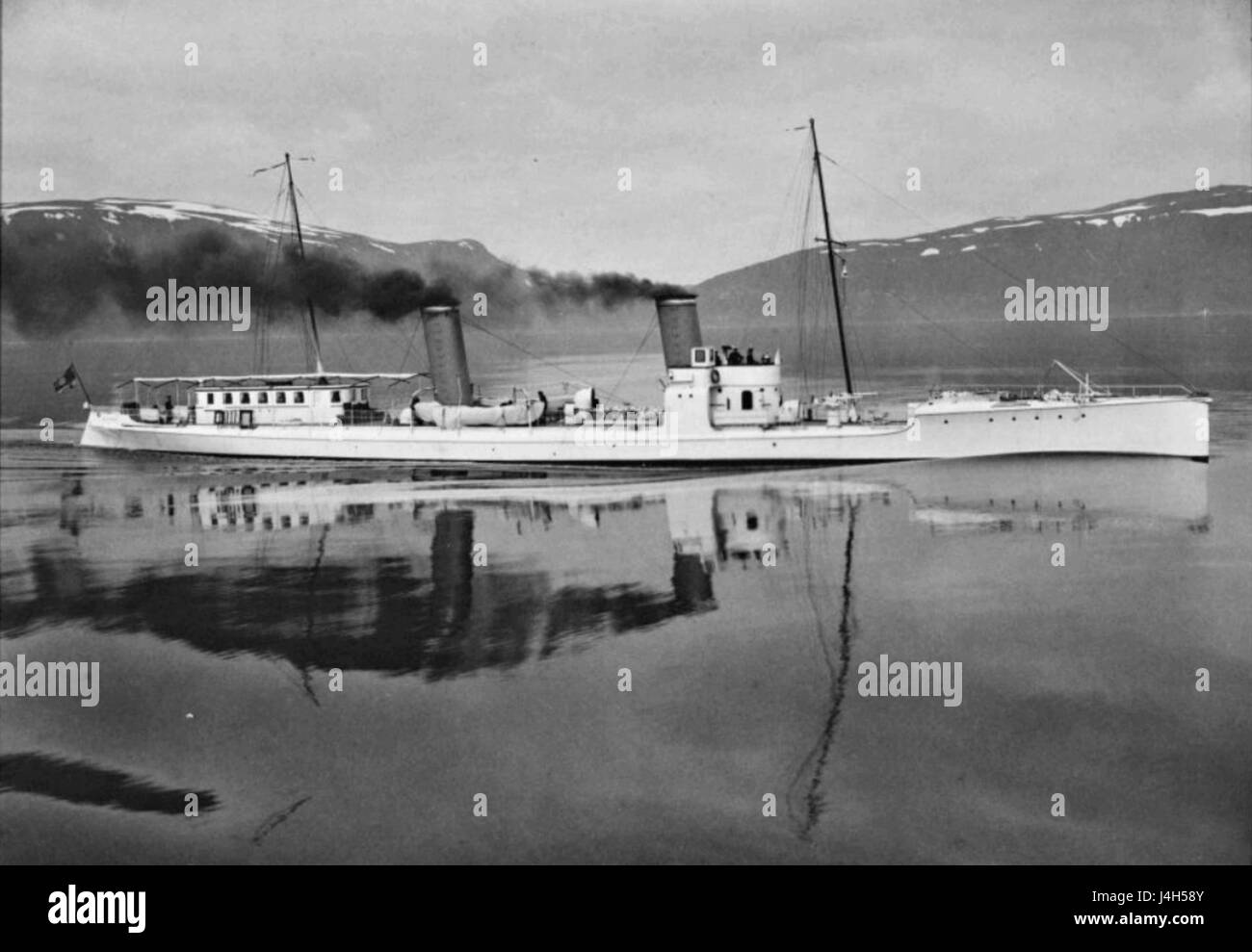 Sleipner Lijngenfjord. 13. Juli 1907 Stock Photo