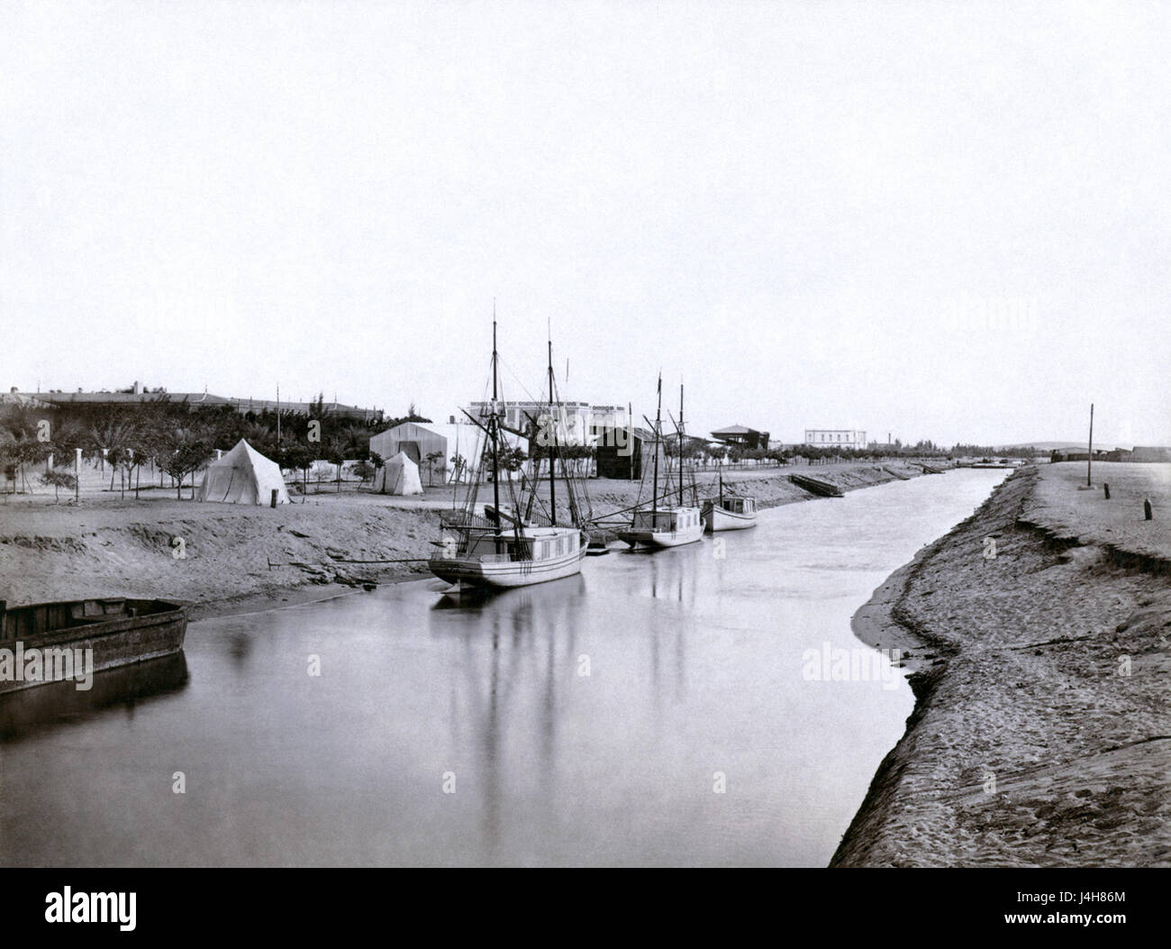 Suez Canal Ismailia Stock Photo