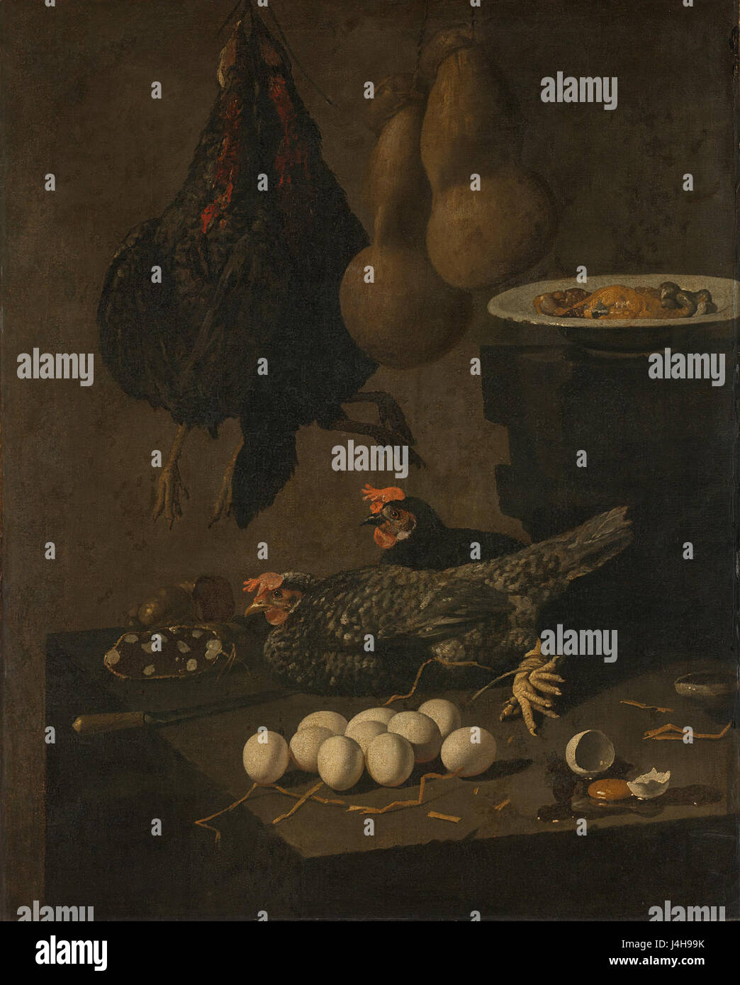 Stilleven met kippen en eieren Rijksmuseum SK A 3884 Stock Photo