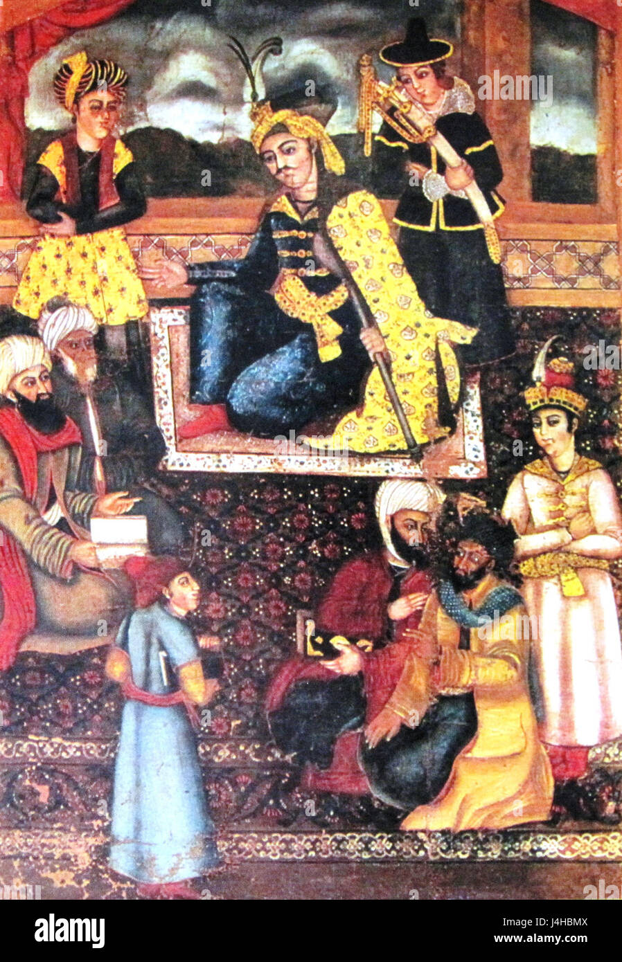 Shah's court (Persian art collection, Art Museum of Georgia) Stock Photo