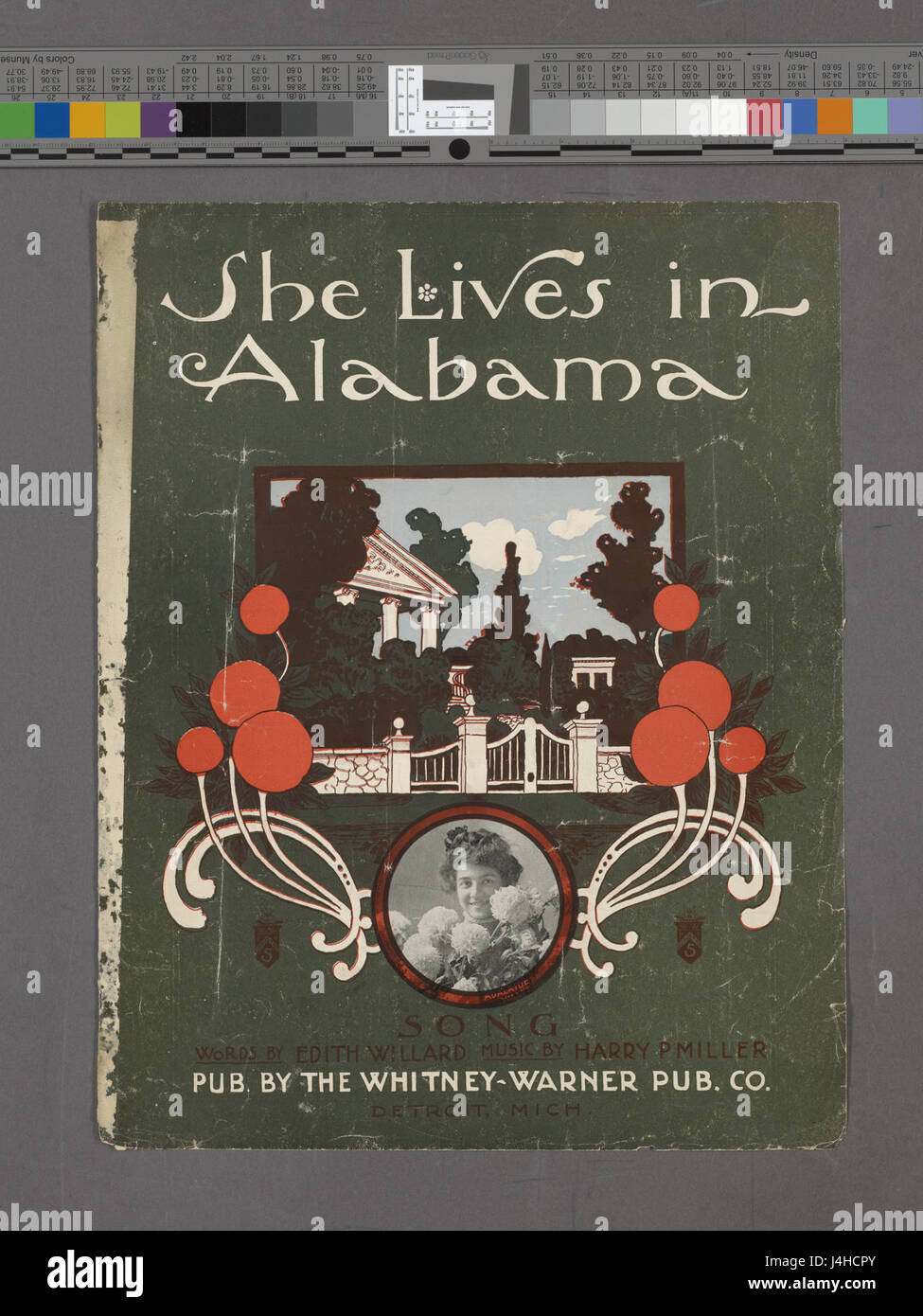'She lives in Alabama' is likely a literary or artistic reference, possibly linked to New York Public Library archives (NYPL) and identified by Hades reference numbers 1933455 and 1998717. It may be part of a collection or document within their records. Stock Photo
