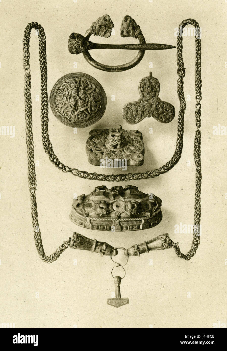 Smykker fra vikingetiden (Muller, Vor oldtid (1897 Stock Photo - Alamy