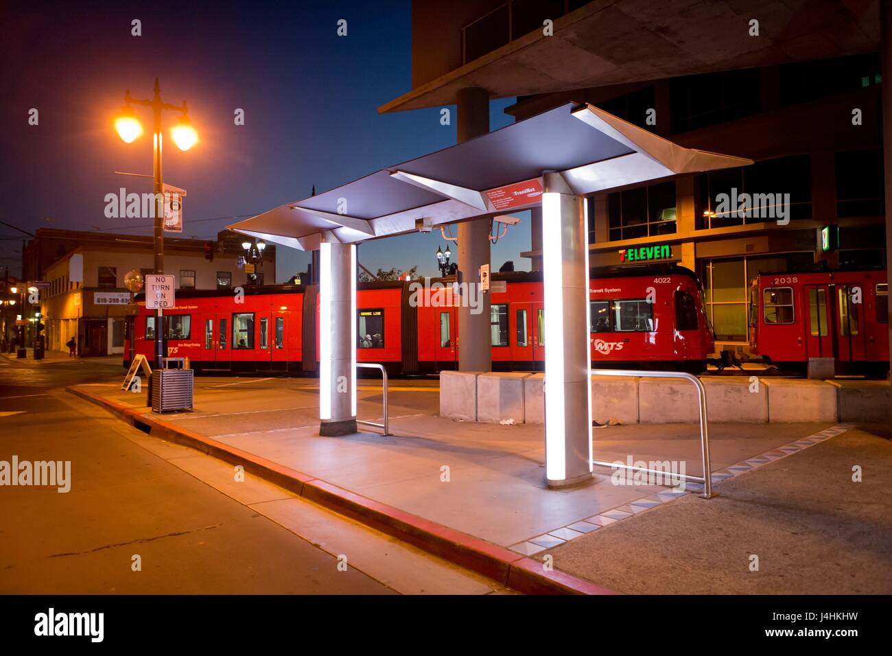 Upgraded Metropolitan Transit System bus-stop at City College Trolley ...