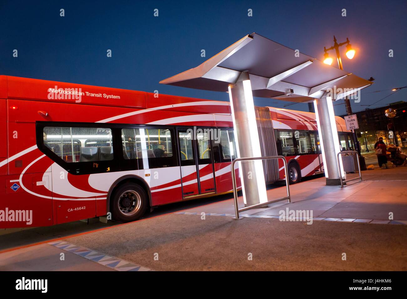 Upgraded Metropolitan Transit System bus-stop at City College Trolley ...