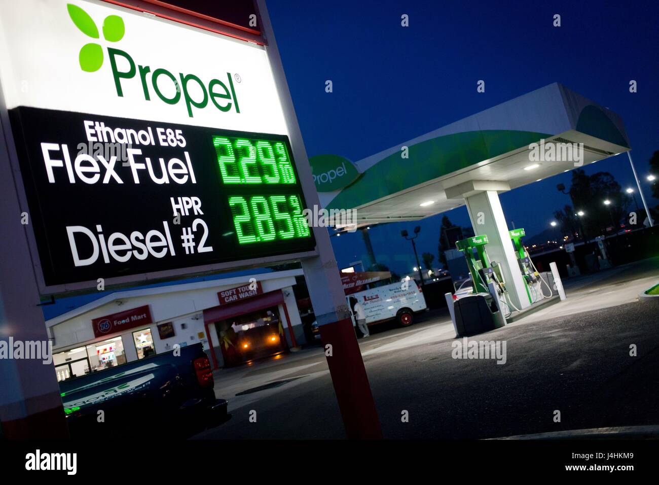 Propel gas station selling Flex Fuel E85 and Diesel HPR, aka renewable