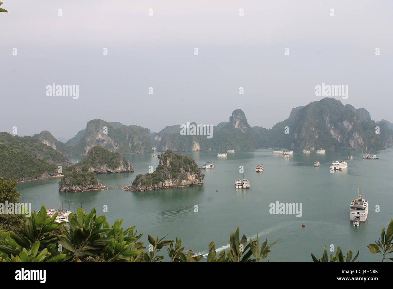 View across Ha Long Bay, Vietnam Stock Photo