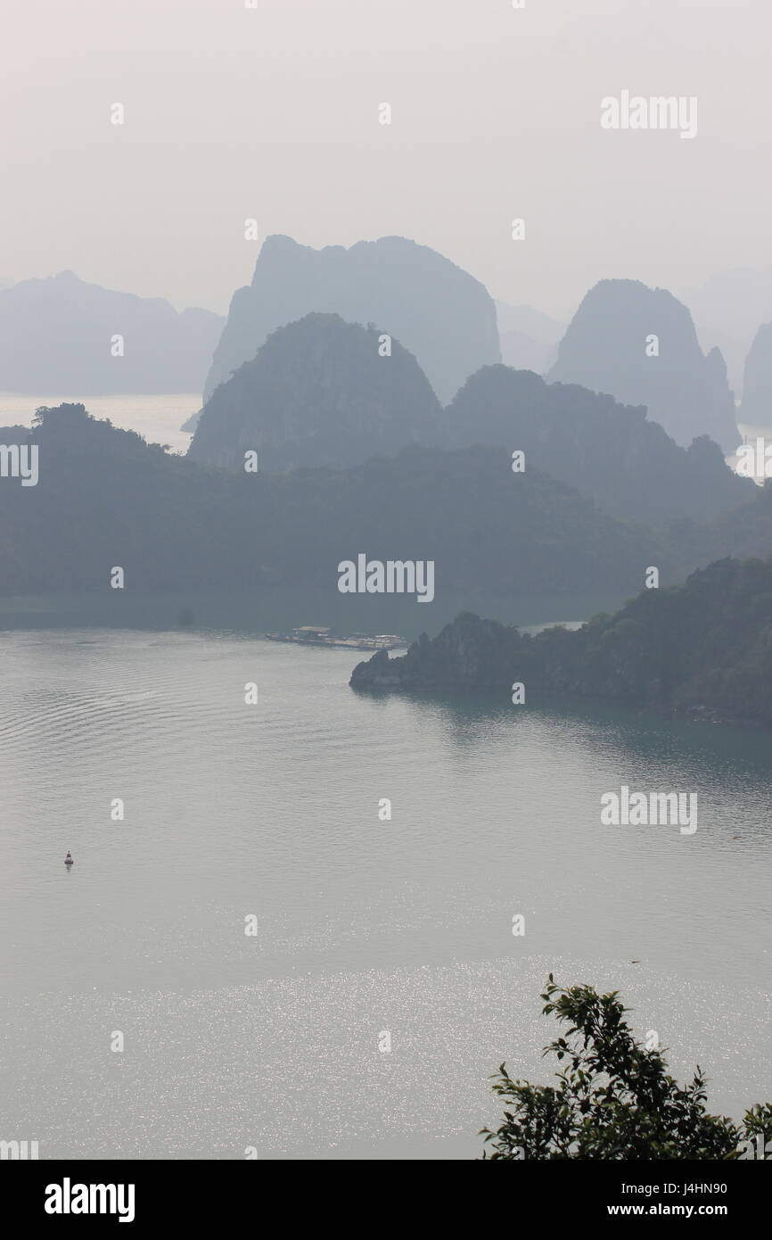 View across Ha Long Bay, Vietnam Stock Photo