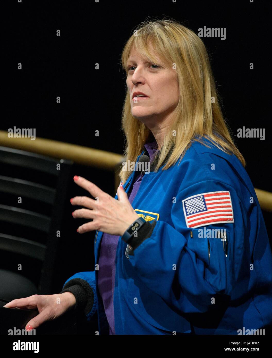 NASA astronaut Kay Hire speaks during the Celebrating Womens History Month - Getting Excited About STEM event at the Smithsonian National Air and Space Museum March 28, 2017 in Washington, DC.     (photo by Joel Kowsky/NASA via Planetpix) Stock Photo