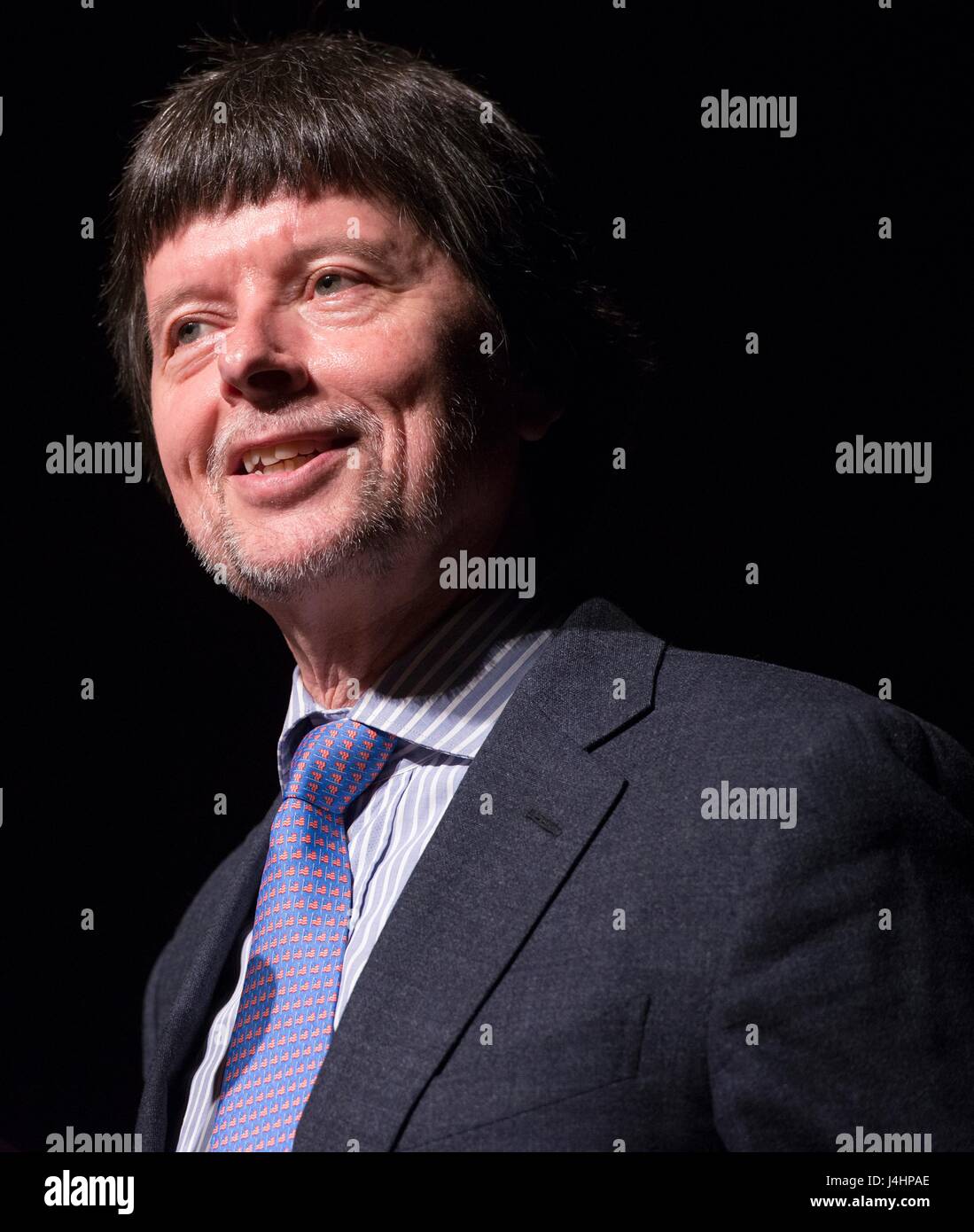 Documentary filmmaker Ken Burns speaks after a screening of his upcoming PBS documentary series The Vietnam War at the LBJ Presidential Library April 27, 2017 in Austin, Texas.     (photo by Jay Godwin/LBJ Presidential Library  via Planetpix) Stock Photo
