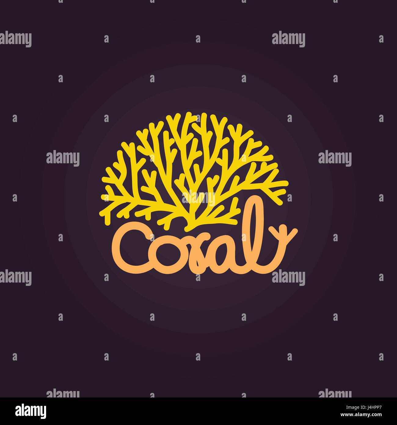 coral logo vector icon design template Stock Vector Image & Art - Alamy