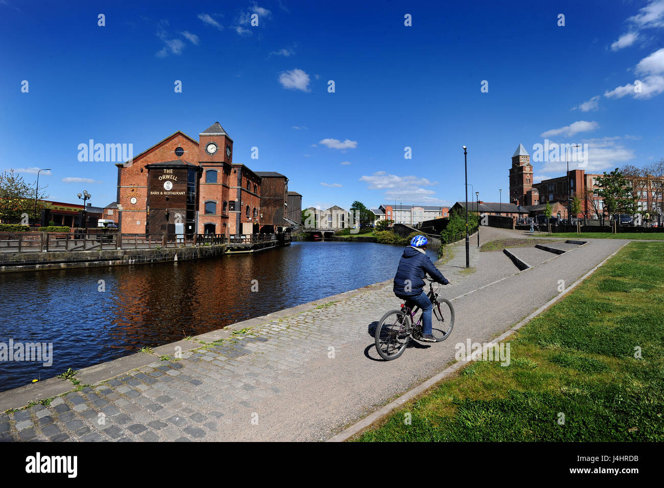 View of Wigan Pier on the Leeds and Liverpool Canal, Wigan. Picture by