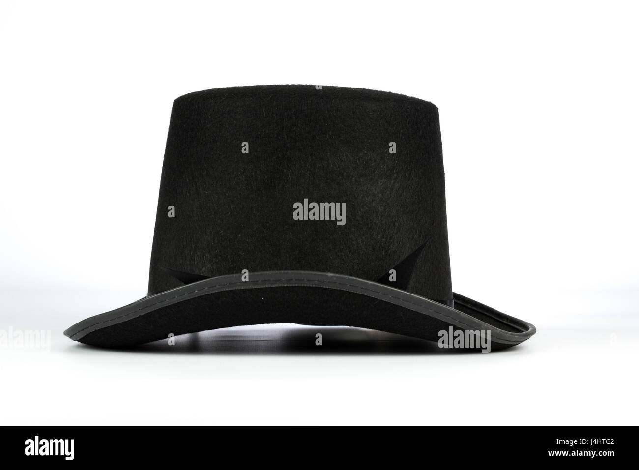 isolated black tall hat on white background Stock Photo - Alamy