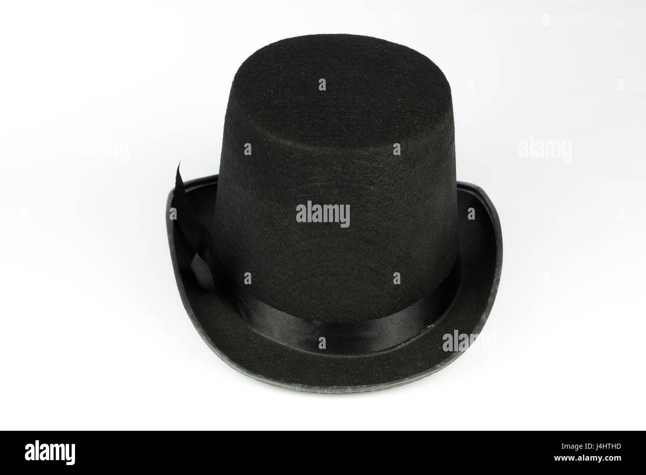 isolated black tall hat on white background Stock Photo - Alamy
