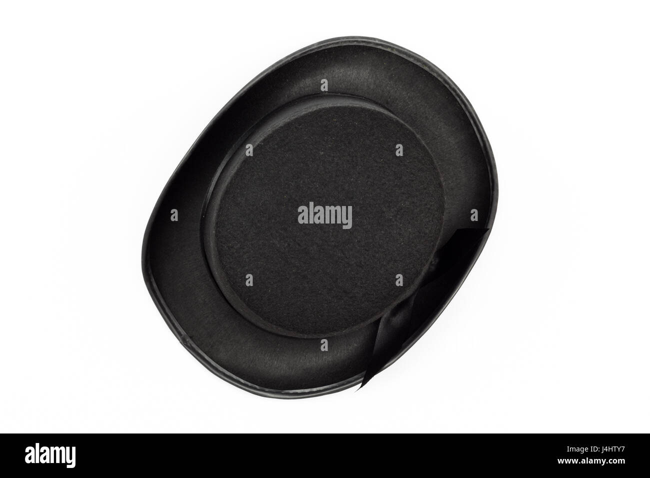 isolated black tall hat on white background Stock Photo - Alamy