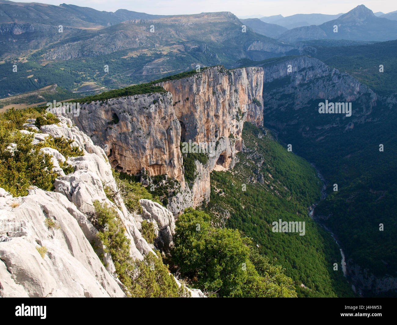 And The Surrounding Mountains Reference: Verdon France Pass Road And Surrounding Mountains Stock Photo