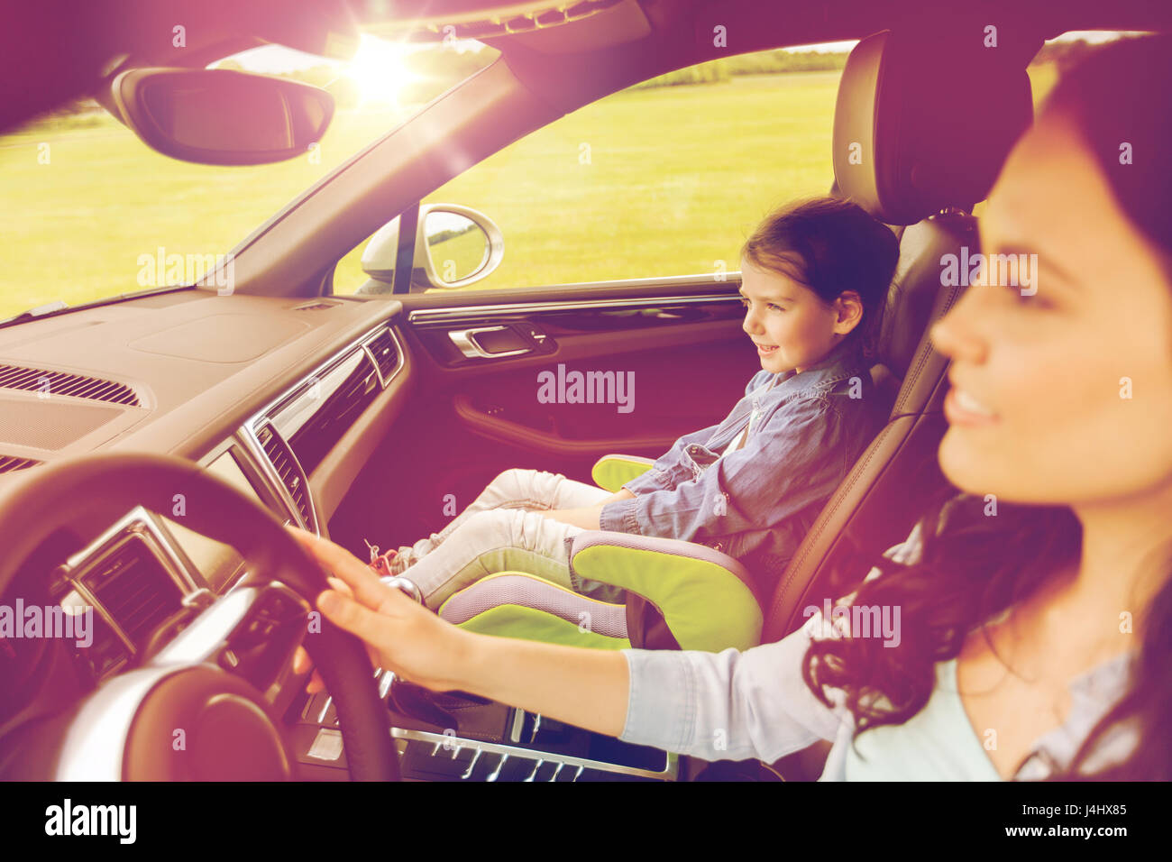 Mother baby driving in car hi-res stock photography and images - Alamy