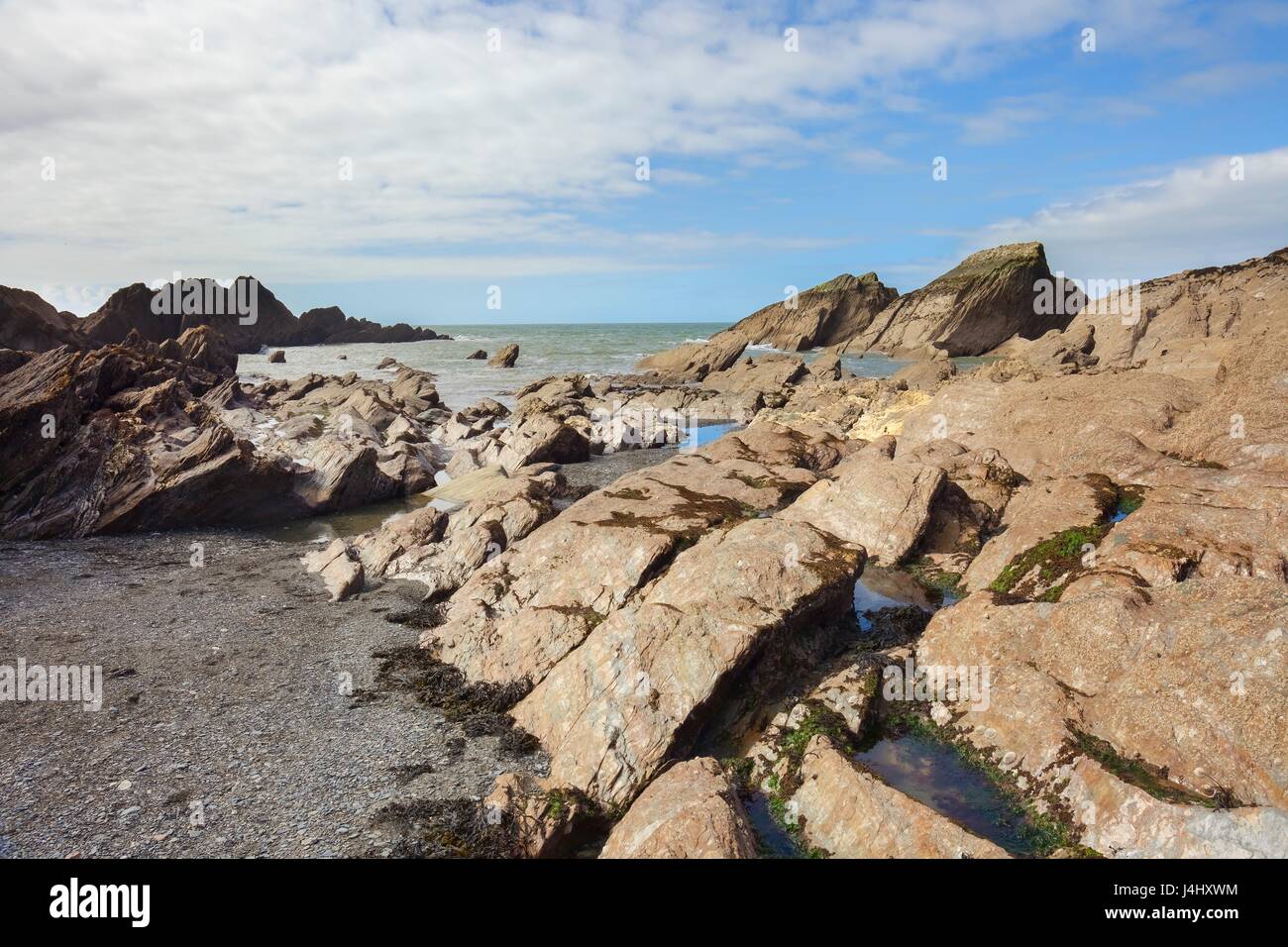 Tunnels Beaches, Devon, England Stock Photo Alamy
