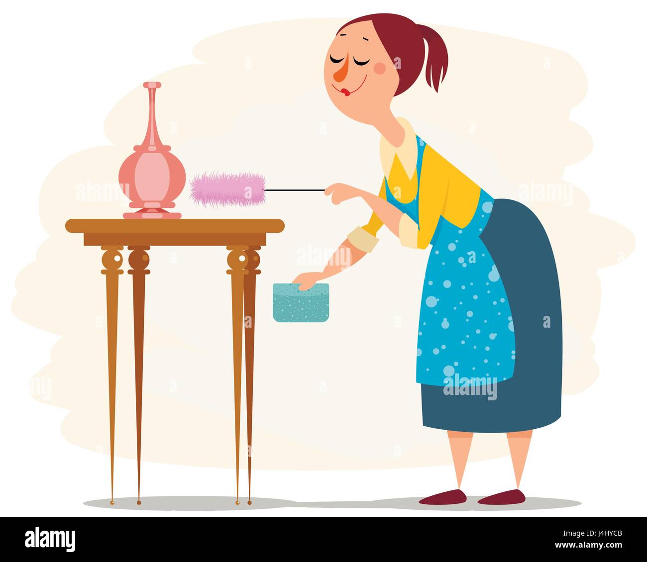 Vector illustration of a house maid working Stock Vector Image Art Alamy