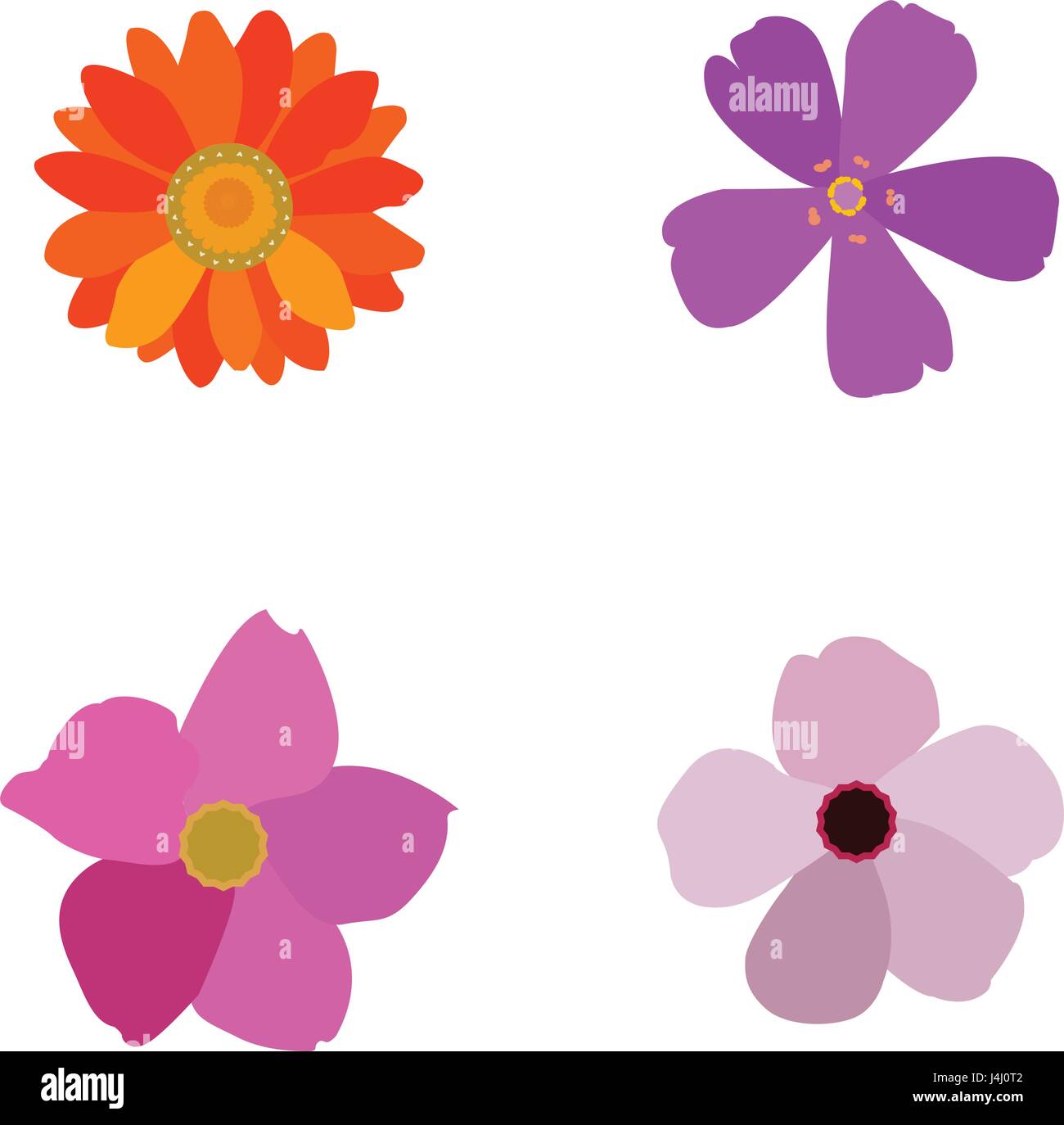 Set of colored flowers Stock Vector Image & Art - Alamy