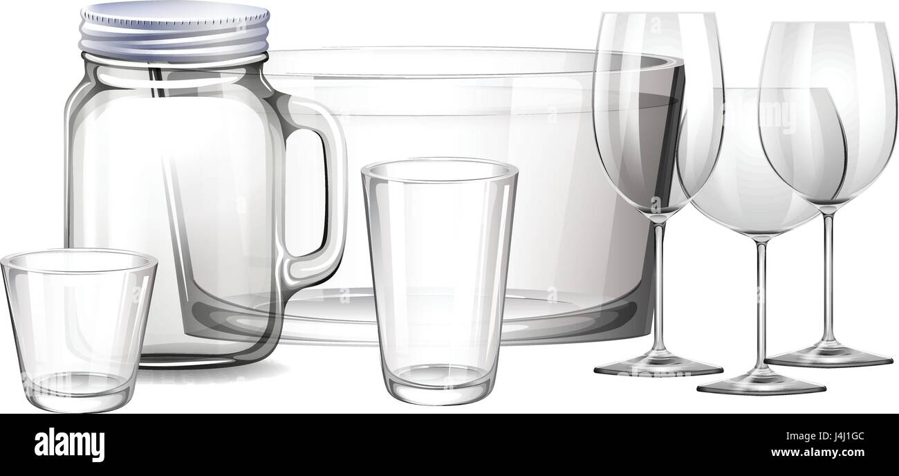 Different types of containers illustration Stock Vector Image & Art - Alamy