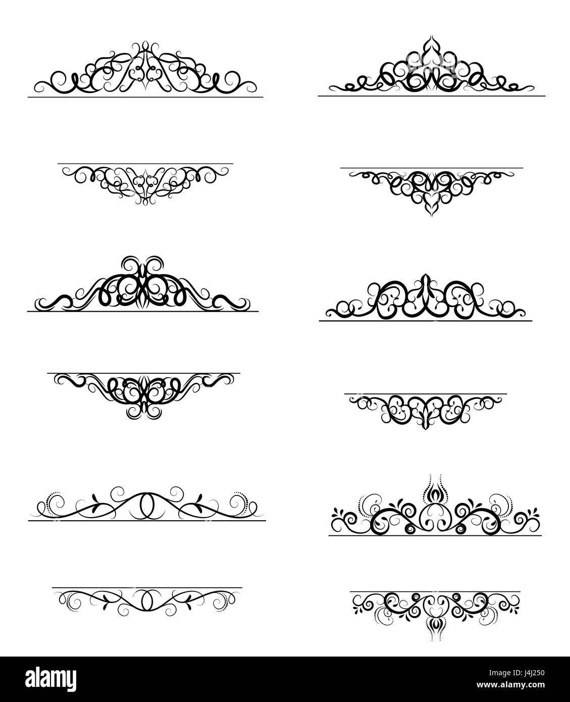 Vintage vector swirl frame set Stock Vector Image & Art - Alamy