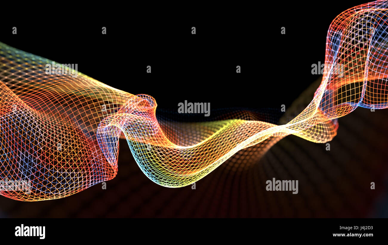 Abstract colorful wave against a dark background Stock Photo - Alamy