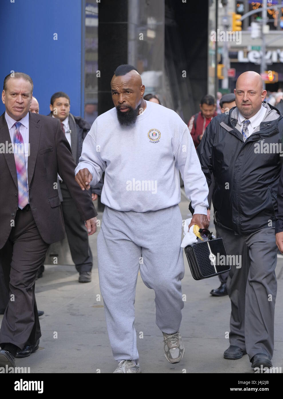 Mr T outside of the 'Good Morning America' studios in Times Square  Featuring: Mr T Where: Manhattan, New York, United States When: 11 Apr 2017 Credit: TNYF/WENN.com Stock Photo