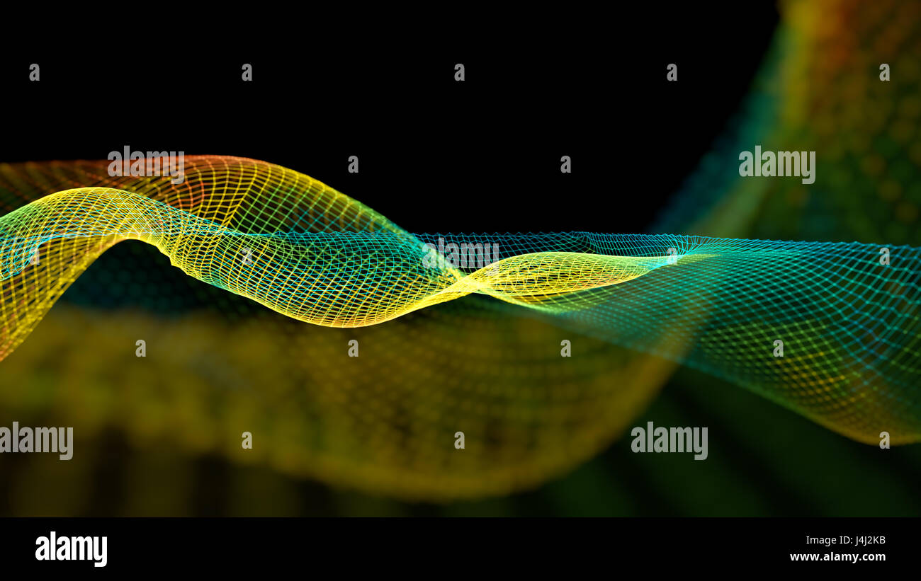 Abstract colorful wave against a dark background Stock Photo - Alamy