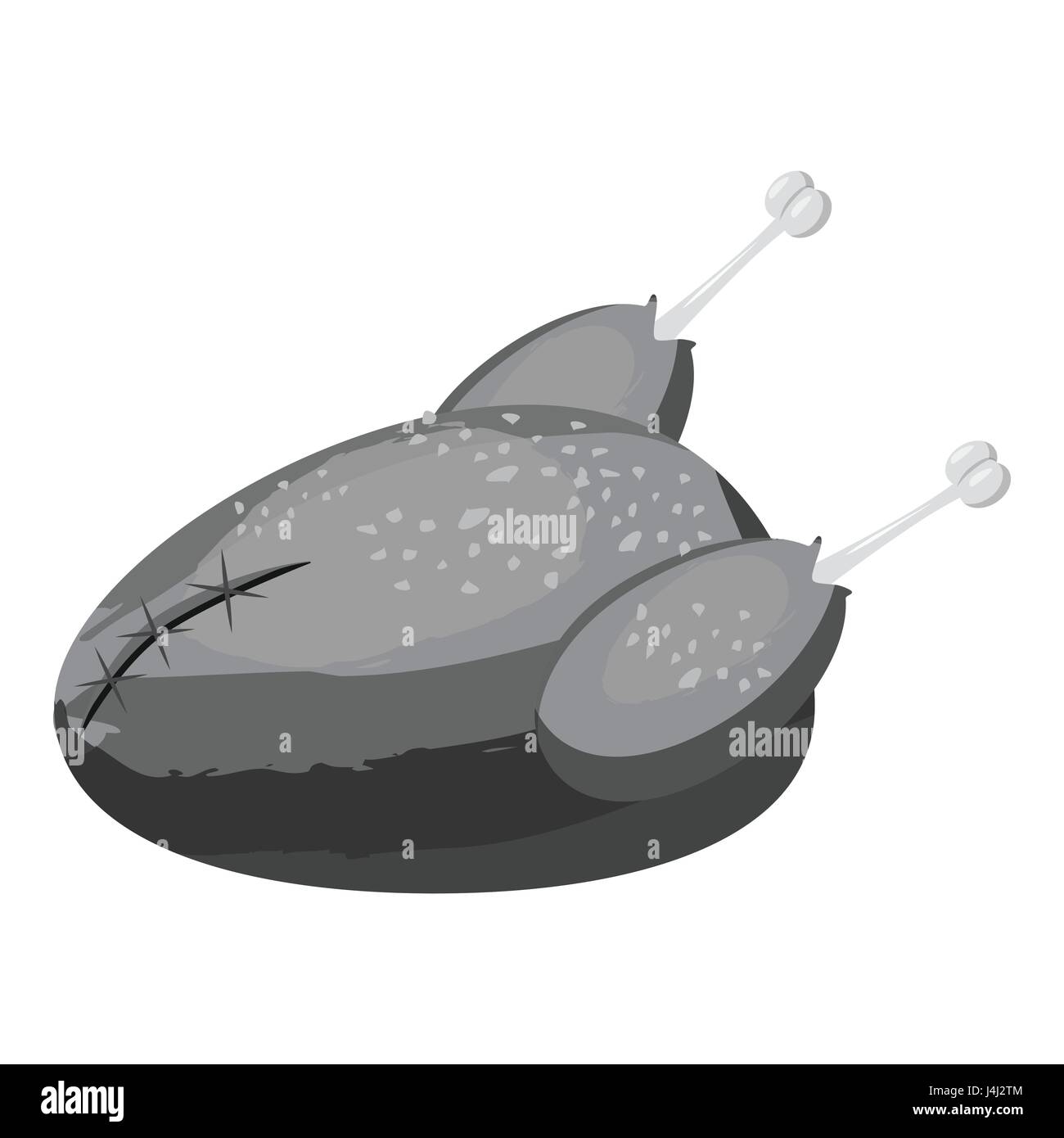 Roasted turkey icon, gray monochrome style Stock Vector Image & Art - Alamy