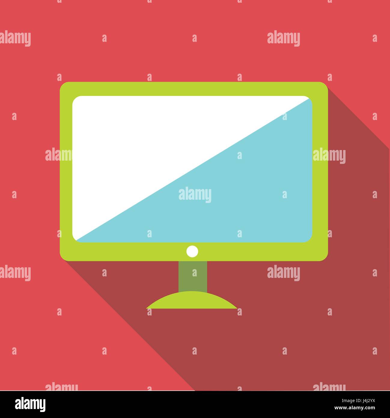 Computer monitor icon, flat style Stock Vector Image & Art - Alamy