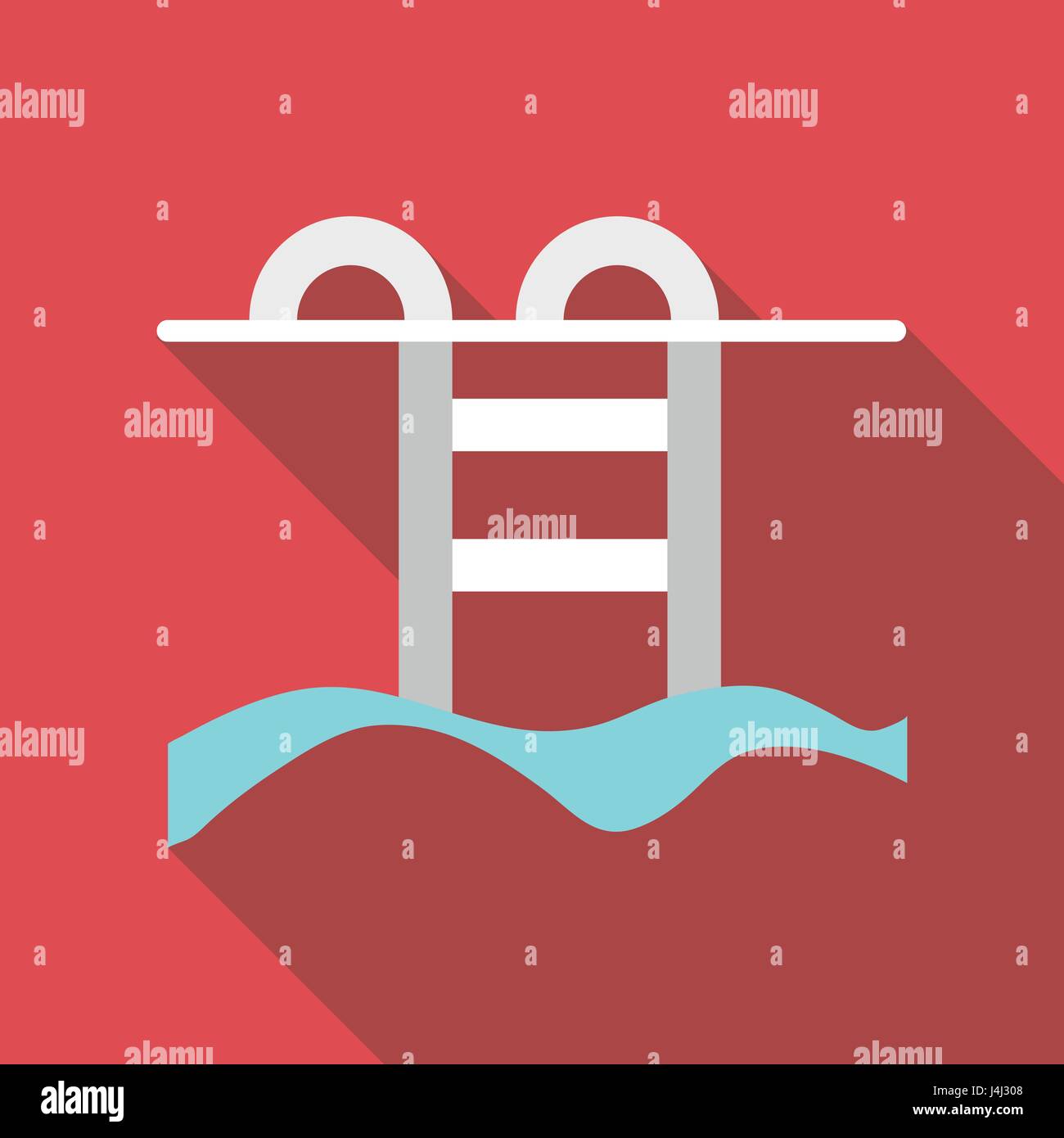 Ladder swimming pool nobody water Stock Vector Images - Alamy