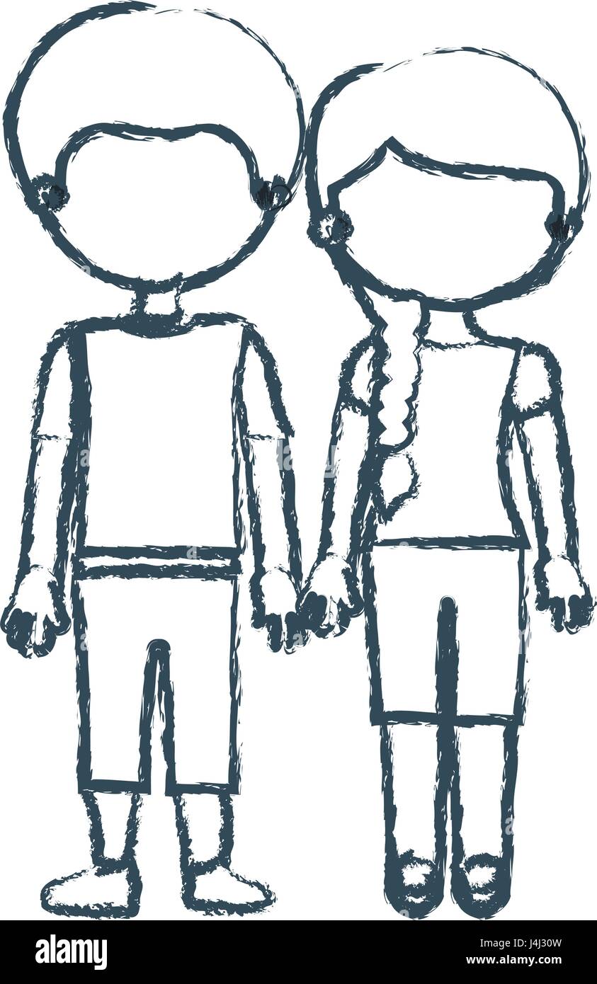Blurred Blue Contour Faceless Couple Girl With Side Braid Hair And Boy In Casual Clothing And Taken Hands Stock Vector Image Art Alamy Blurred Blue Contour Faceless Couple Girl With Side Braid Hair And Boy In Casual Clothing And Taken Hands Stock Vector Image Art Alamy