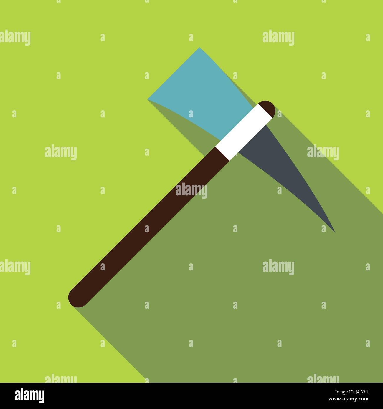 Pick axe tool icon, flat style Stock Vector