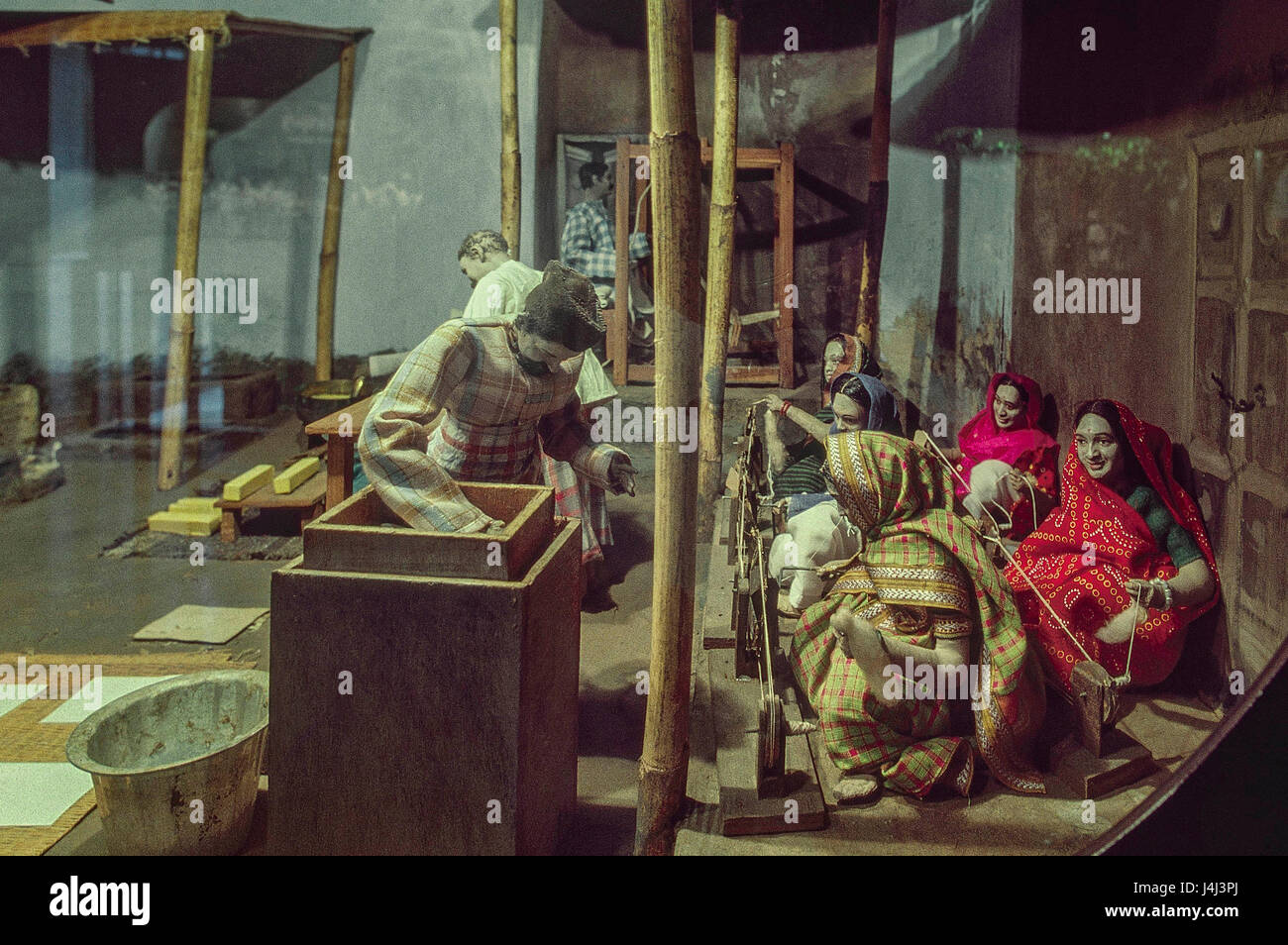 Diorama of mahatma gandhi khadi and village industries India Stock