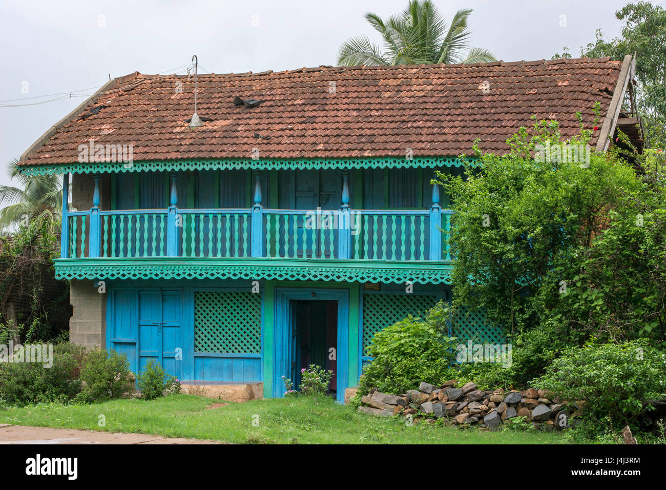 Old house, mundgod, karnataka, india, asia Stock Photo