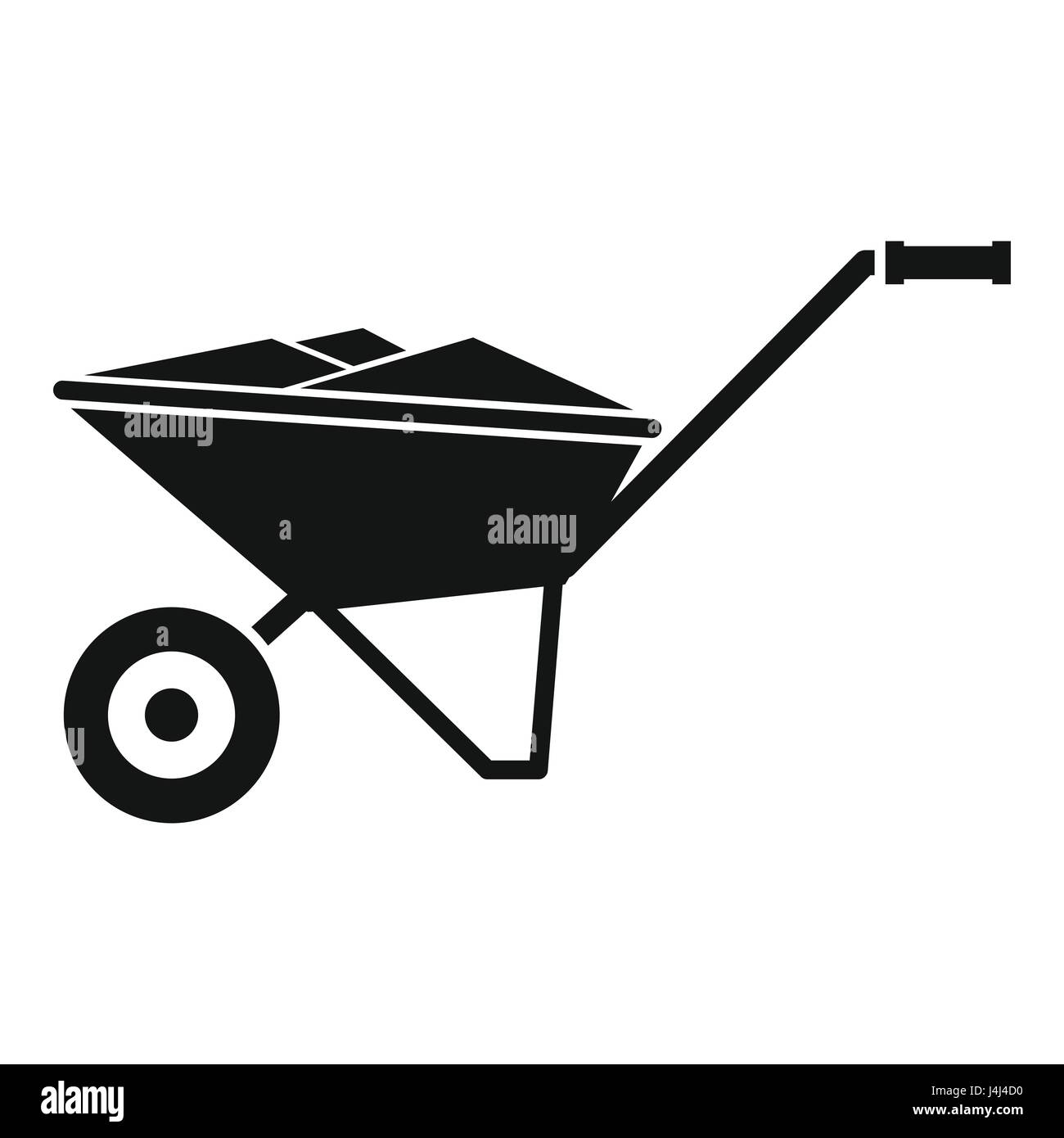 Wheelbarrow icon, simple style Stock Vector Image & Art - Alamy