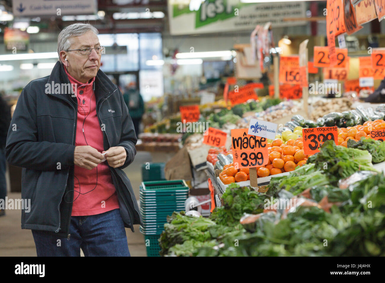 Marché Jean-Talon, a market in Petite Italie (Little Italy), Montreal, Quebec, Canada, Montreal, Quebec, Canada Stock Photo