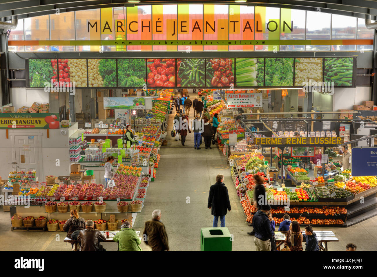 Marché Jean-Talon, a market in Petite Italie (Little Italy), Montreal, Quebec, Canada. Stock Photo