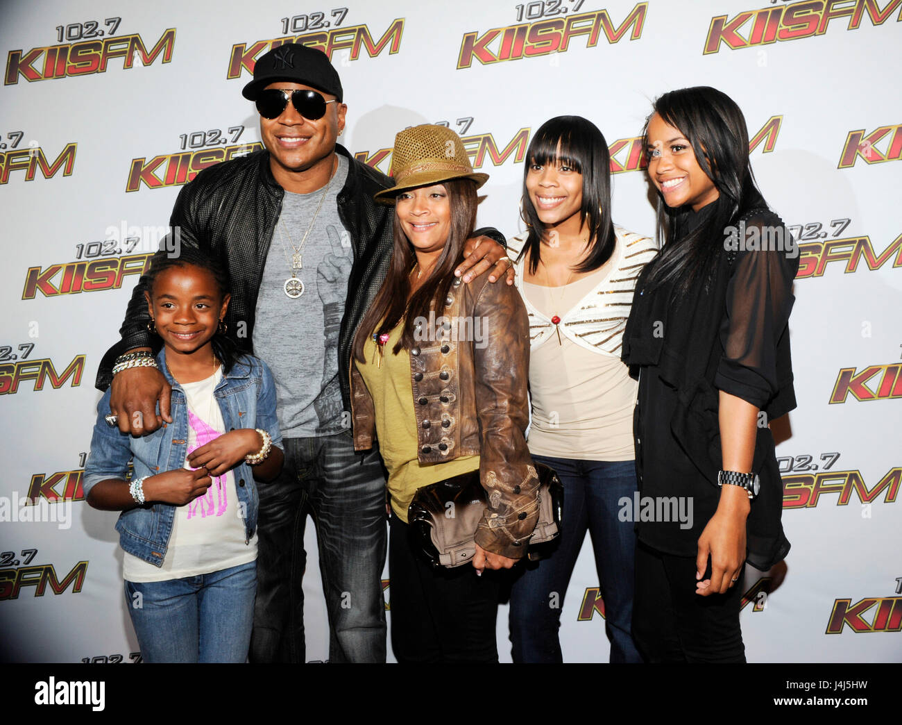 LL Cool J and family arrive at the red carpet for KIIS FM's Wango Tango