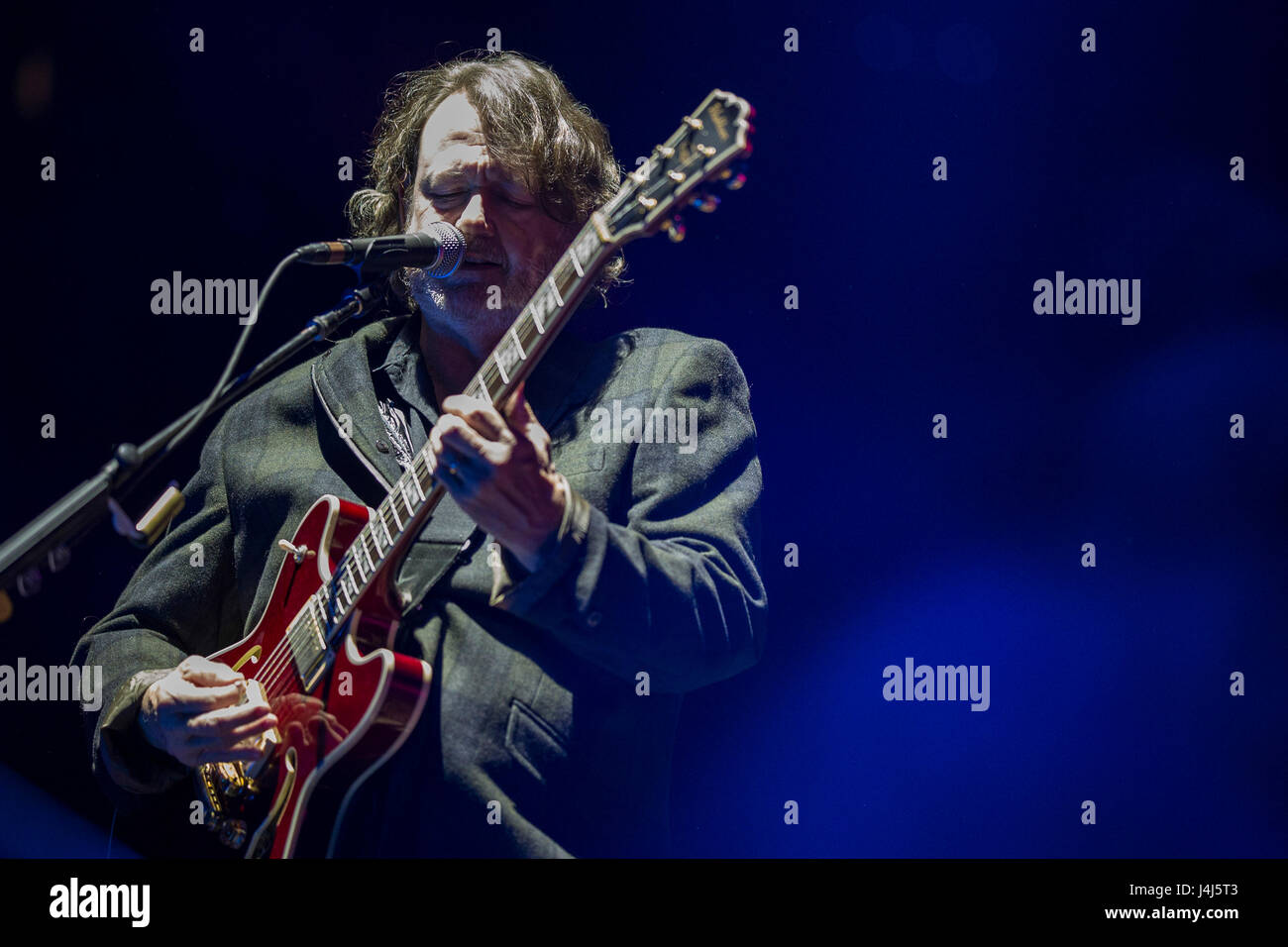 John Bell, vocalist of Widespread Panic performs at the 2017 Beale Street Music Festival at Tom Lee Park in Memphis, Tenn. on May 5, 2017. Stock Photo