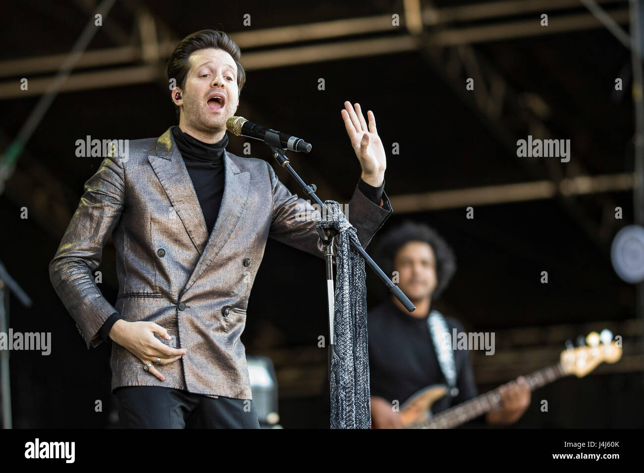 Mayer Hawthorne performs at 2017 Beale Street Music Festival at Tom Lee Park in Memphis, Tenn. on May 7, 2017. Stock Photo