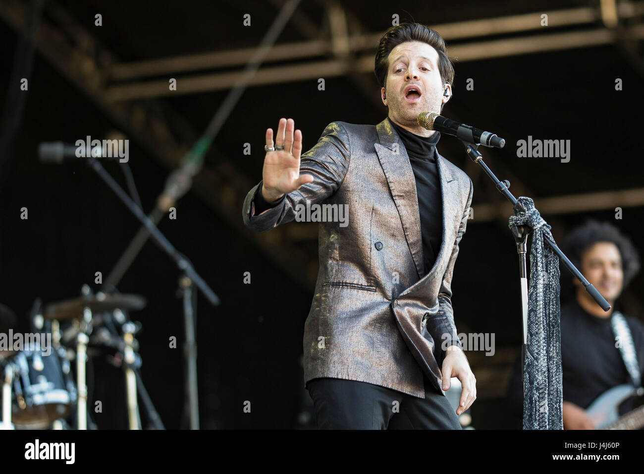 Mayer Hawthorne performs at 2017 Beale Street Music Festival at Tom Lee Park in Memphis, Tenn. on May 7, 2017. Stock Photo