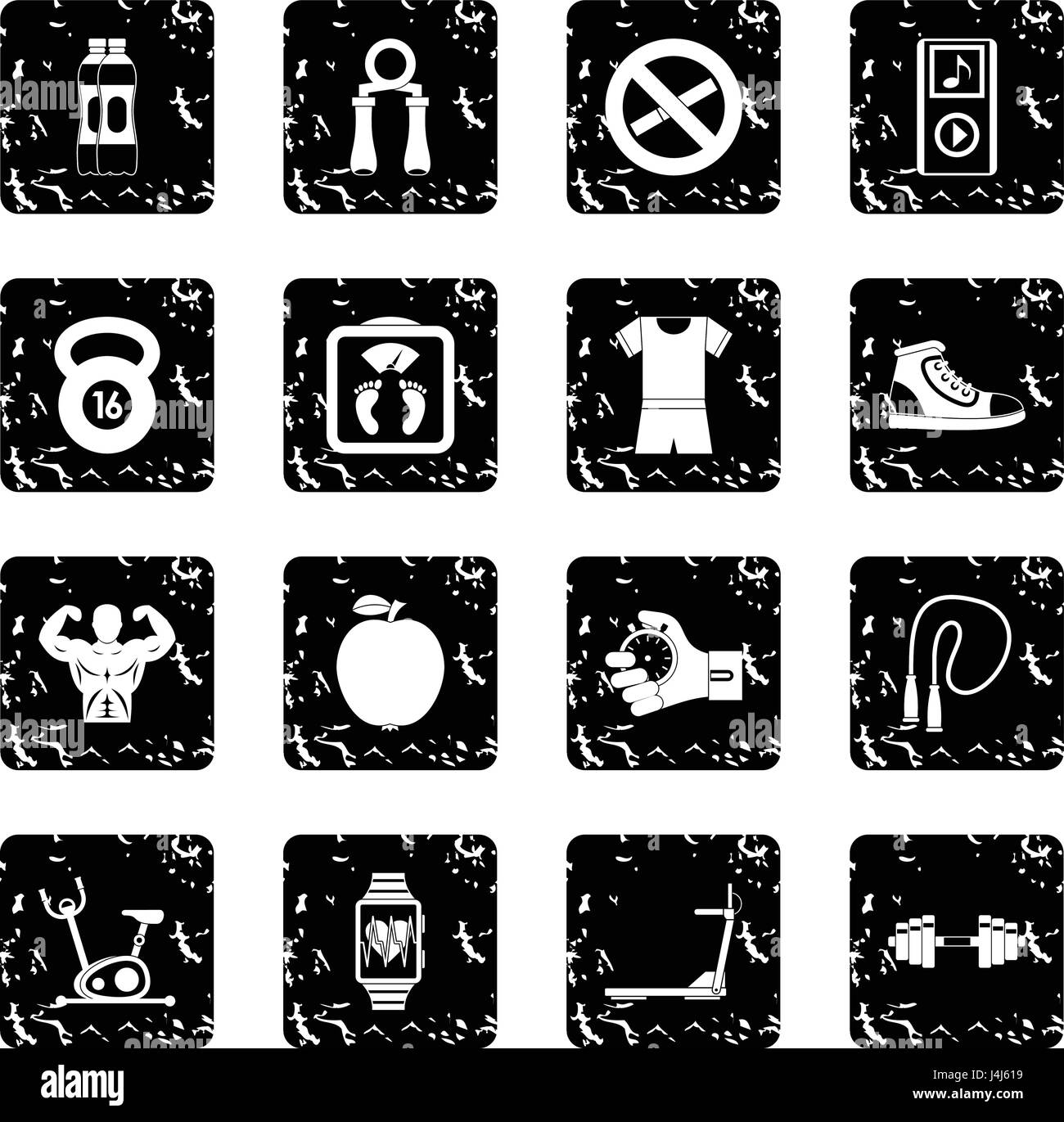 Sport icons set, grunge style Stock Vector Image & Art - Alamy