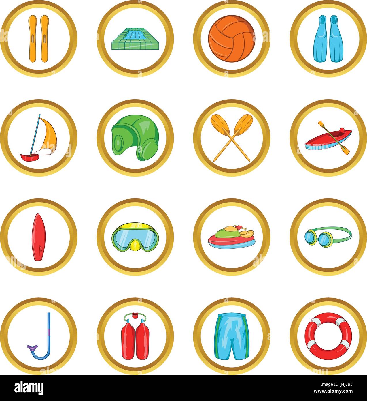 Water Sport Icons set, cartoon style Stock Vector Image & Art - Alamy