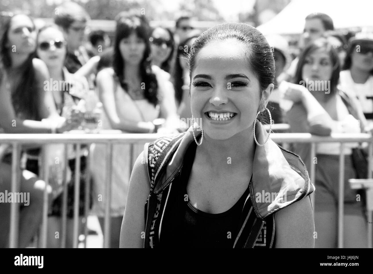 Becky G backstage at 102.7 KIIS FM's Wango Tango Village Stage at The Home Depot Center on May 11, 2013 in Carson, California. Stock Photo