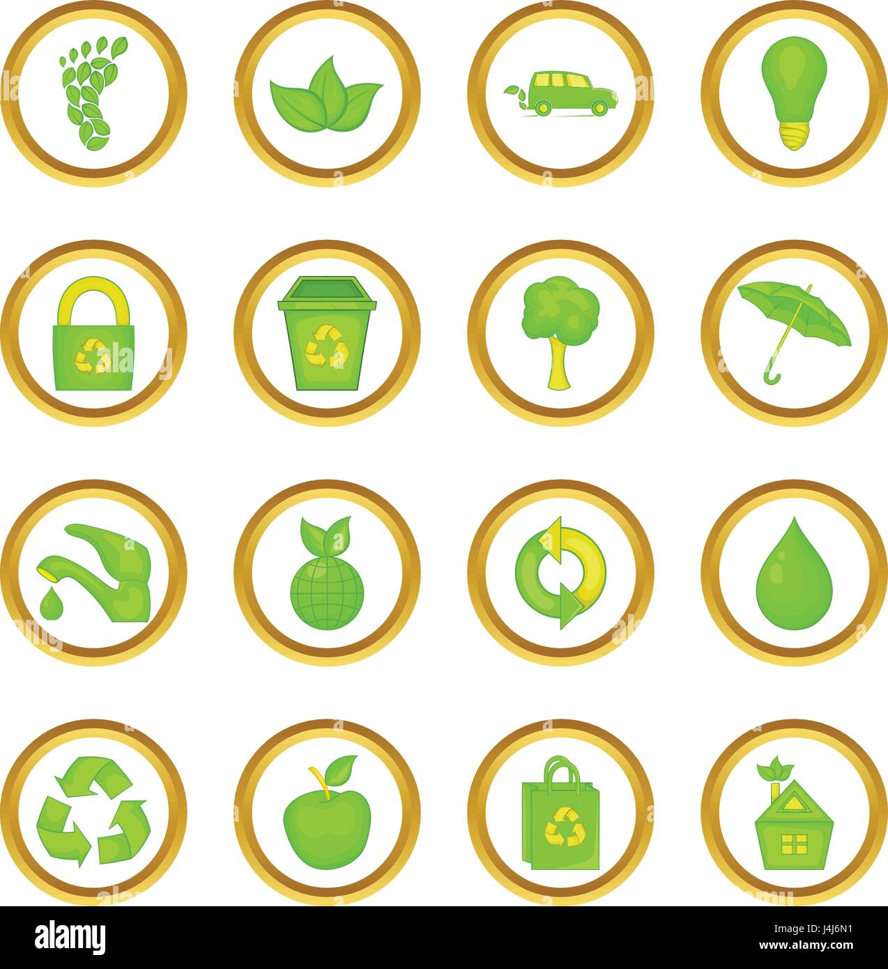 Nature vector set, cartoon style Stock Vector Image & Art - Alamy