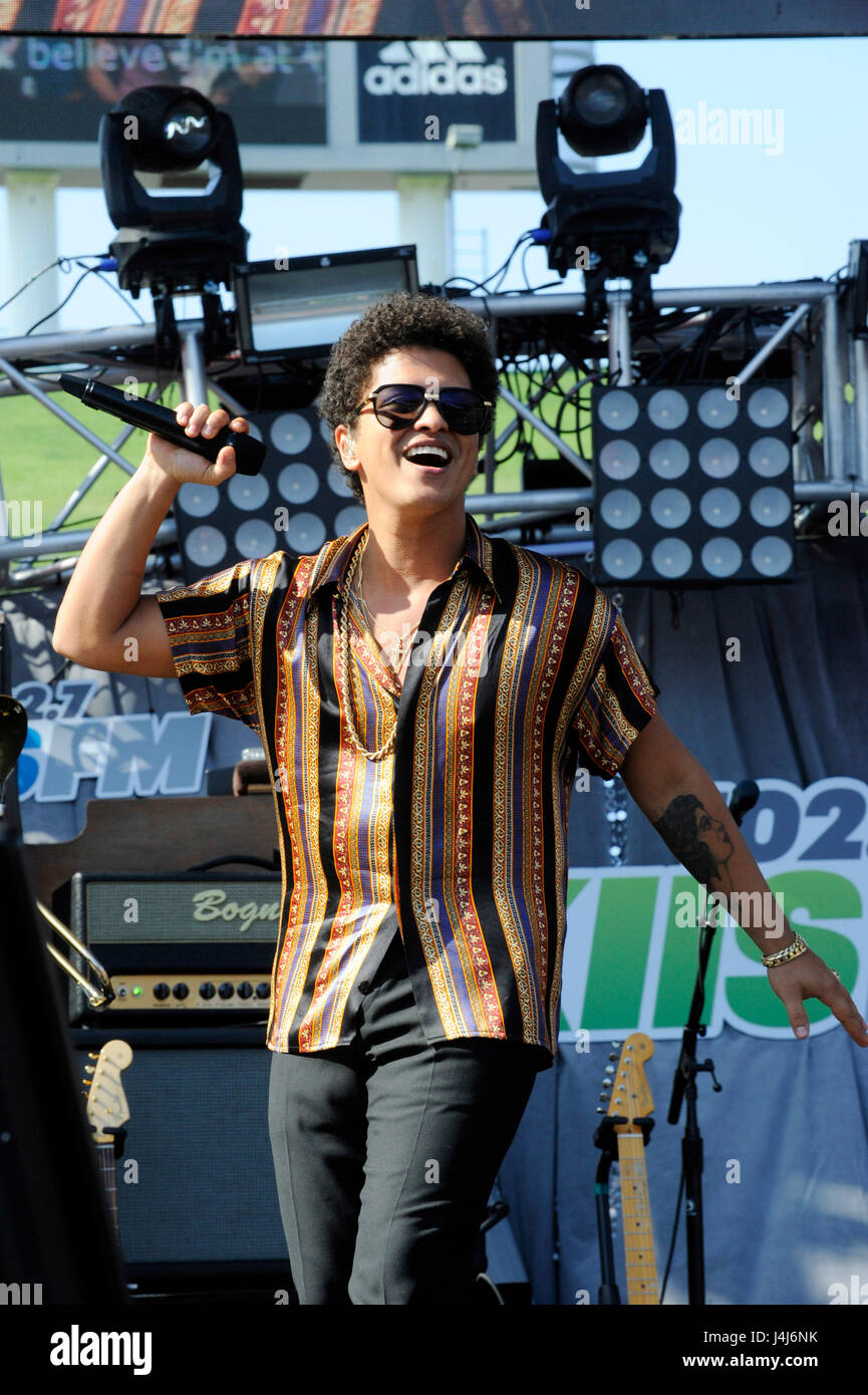 Bruno Mars performs at 102.7 KIIS FM's Wango Tango at The Home Depot Center  on May 11, 2013 in Carson, California Stock Photo - Alamy
